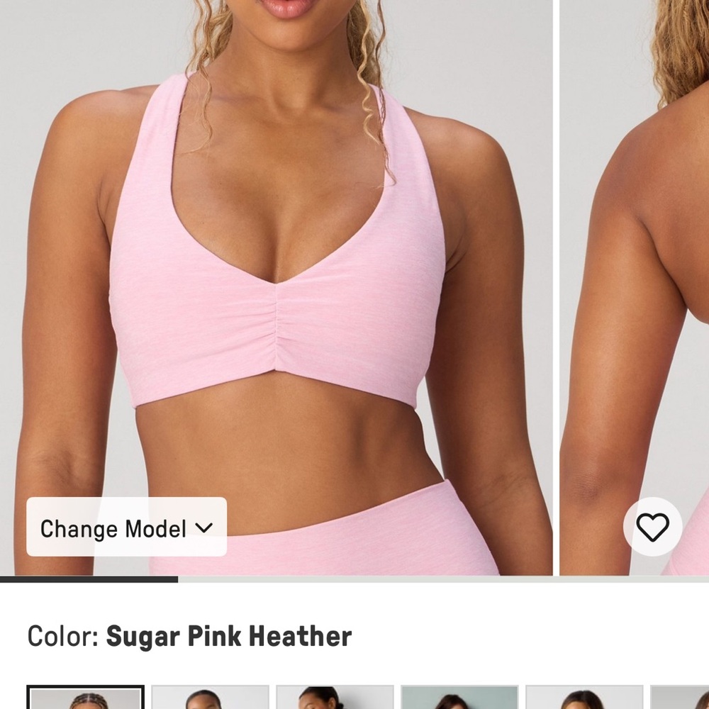 Fabletics Pink Racerback Sports Bra - Picture 5 of 7
